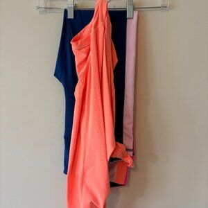 Lilly Pulitzer Workout Set | Size M Lux Leggings & Racerback Tank | Navy & Coral